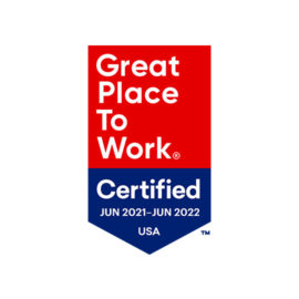 Great Place to Work Certified badge.